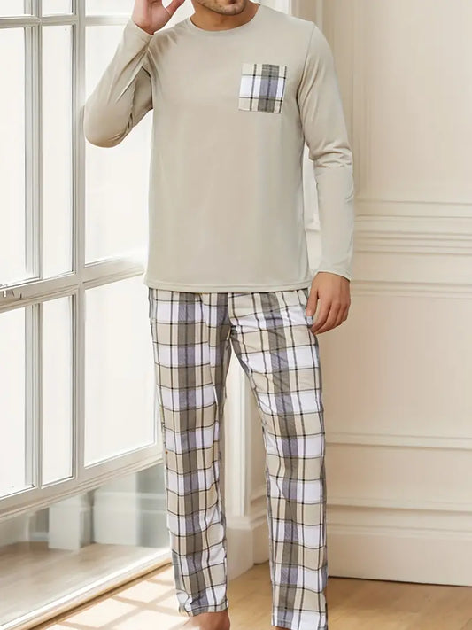 Men's Long Sleeve Pajama Set