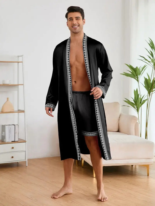 Men's ice Silky pajamas
